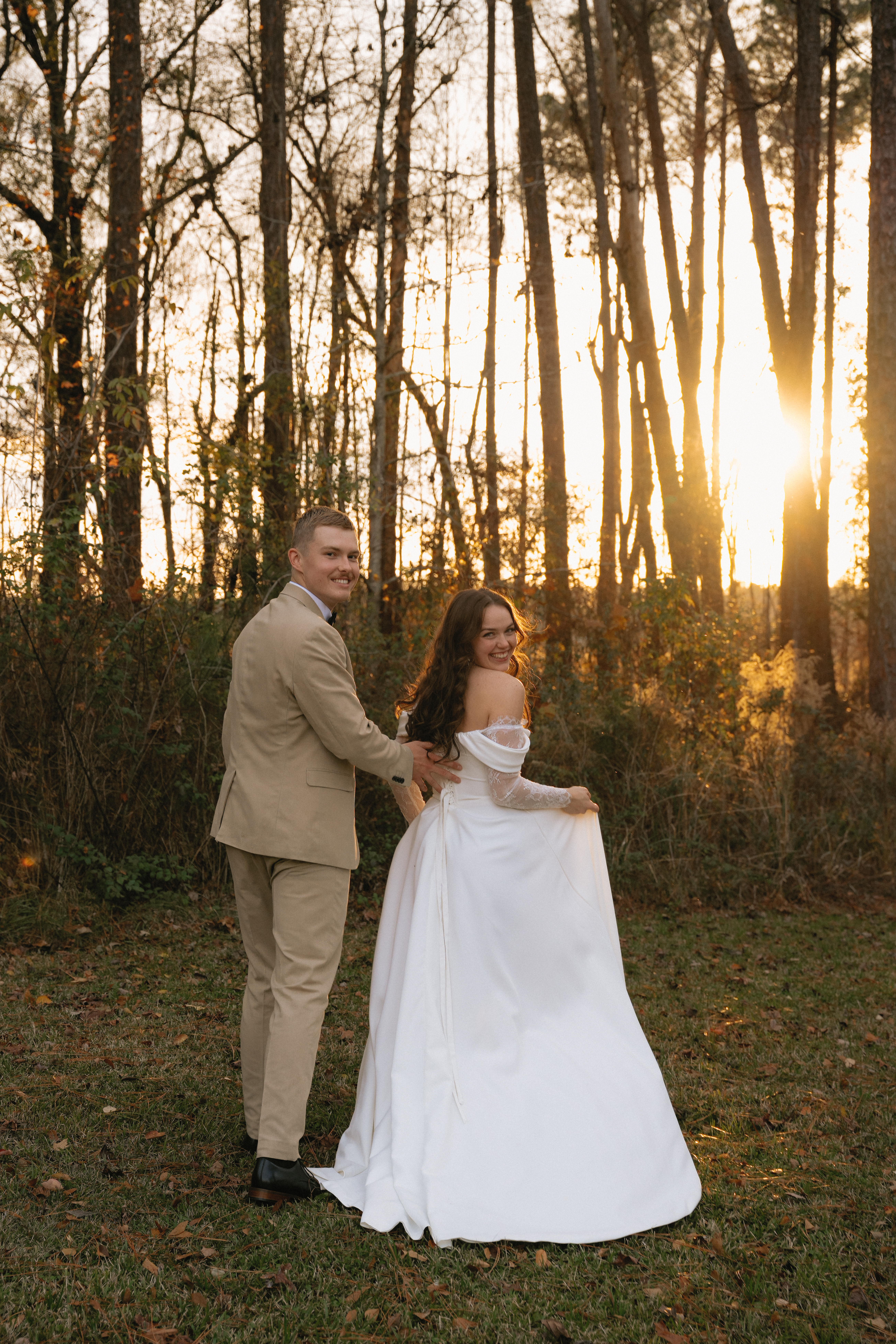 Emotional bride and groom portrait capturing connection and joy during a romantic Georgia Elopement
